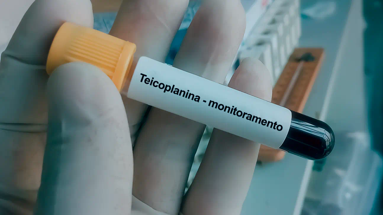 Tubo de ensaio com teicoplanina para monitoramento