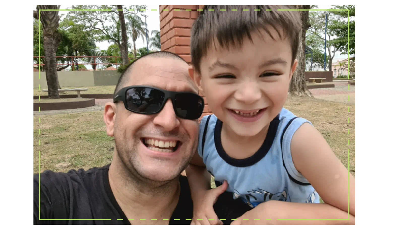 foto de um pai com seu filho