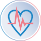 Imagem vetorizada de um coração com a linha do ECG - simboliza a hipertensão, destacando a pressão arterial elevada e seu impacto na atividade elétrica do coração, evidenciando os riscos cardiovasculares associados a essa condição