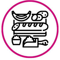 Ilustração tipos de alimentos