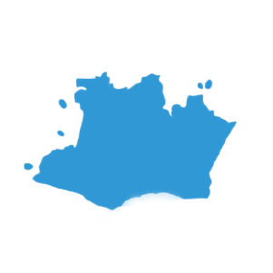 Ilustração de um mapa da região de TI Munduruku