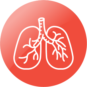 ícone envelhecimento pulmonar acelerado